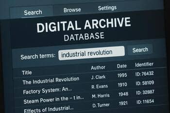 Vyhľadávanie termínov v digitálnom archíve na obrazovke