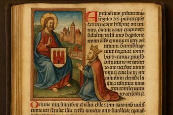 Kniha mestských privilégií s rukopisom