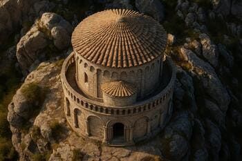 Kamenná rotunda na skalnom výbežku