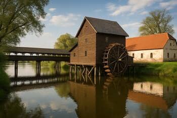 Vodný mlyn v Kolárove pri drevenom moste